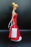 blonde barbie red gown side